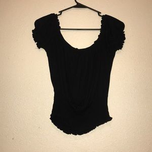 Off the shoulder black top